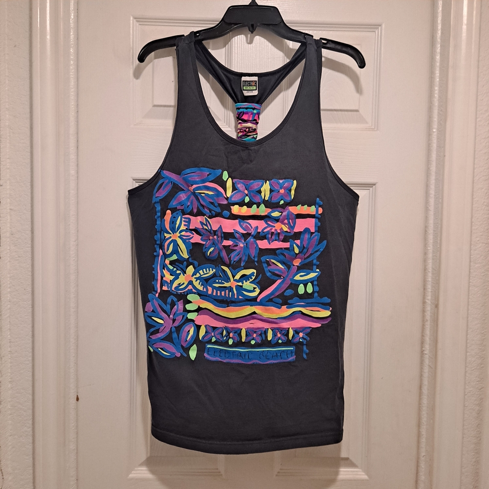 Jantzen Electric Beach Tank Top with Vibrant Accents